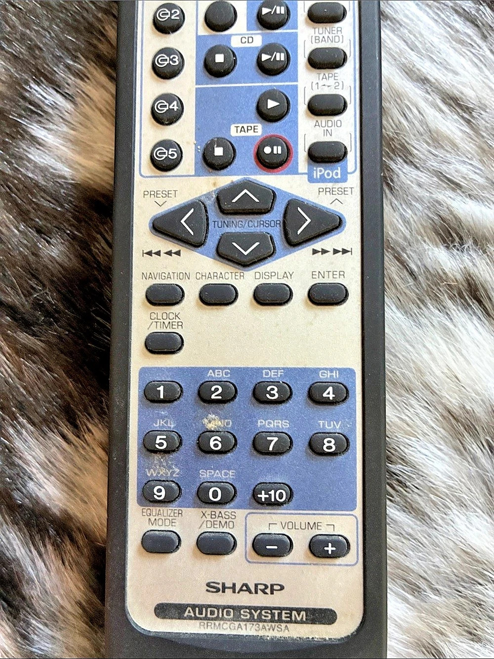 Sharp RRMCGA173AWSA Audio System Remote Control - Picture 2 of 3